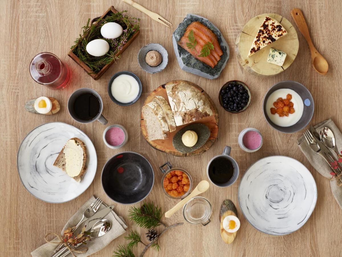 Lapland Hotels Bulevardi Helsinki Ngoại thất bức ảnh A selection of Nordic tableware